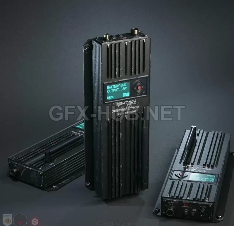 PBR Game 3D Model – Power Inverter