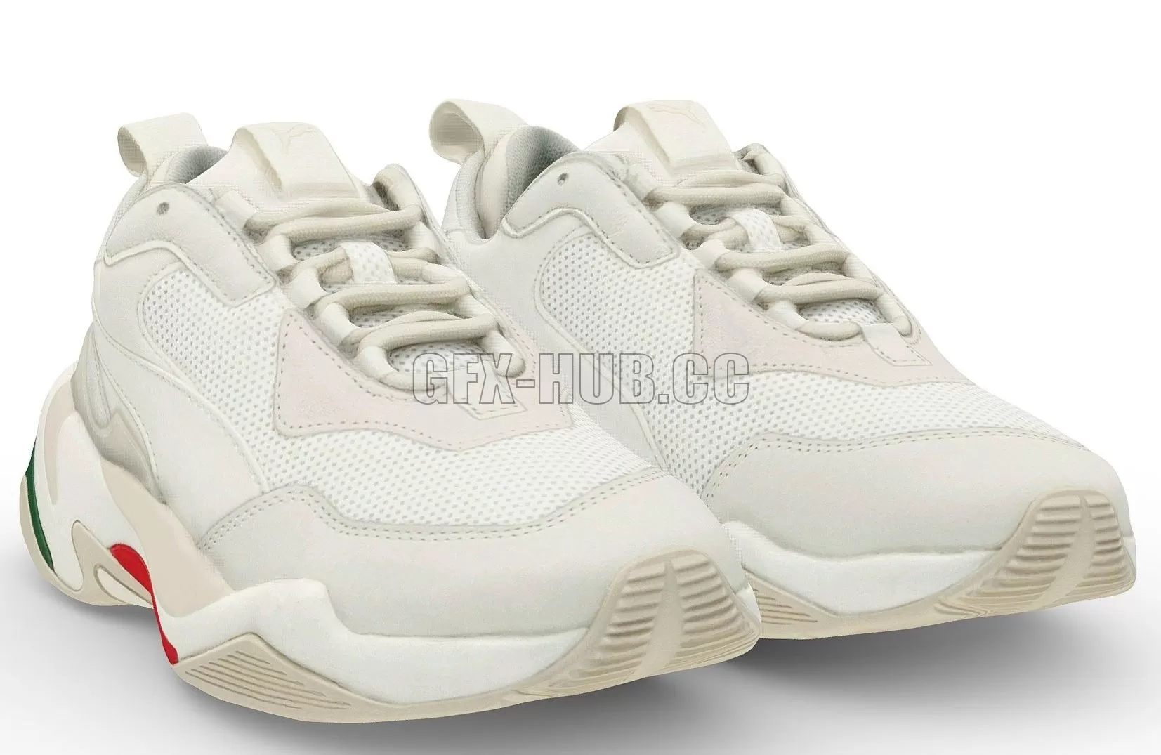 PBR Game 3D Model – Puma Thunder Spectra White