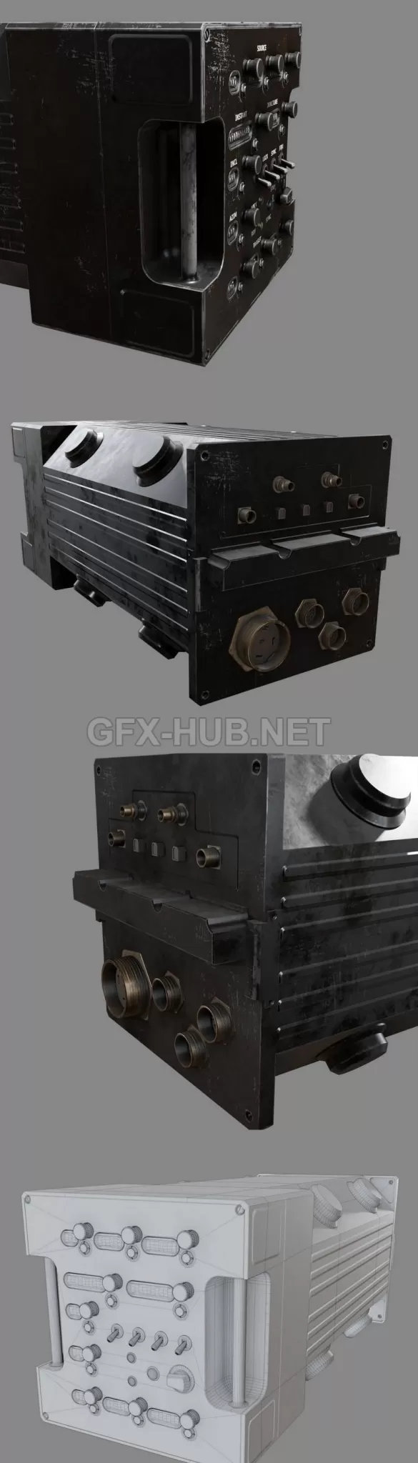 PBR Game 3D Model – Radio Device