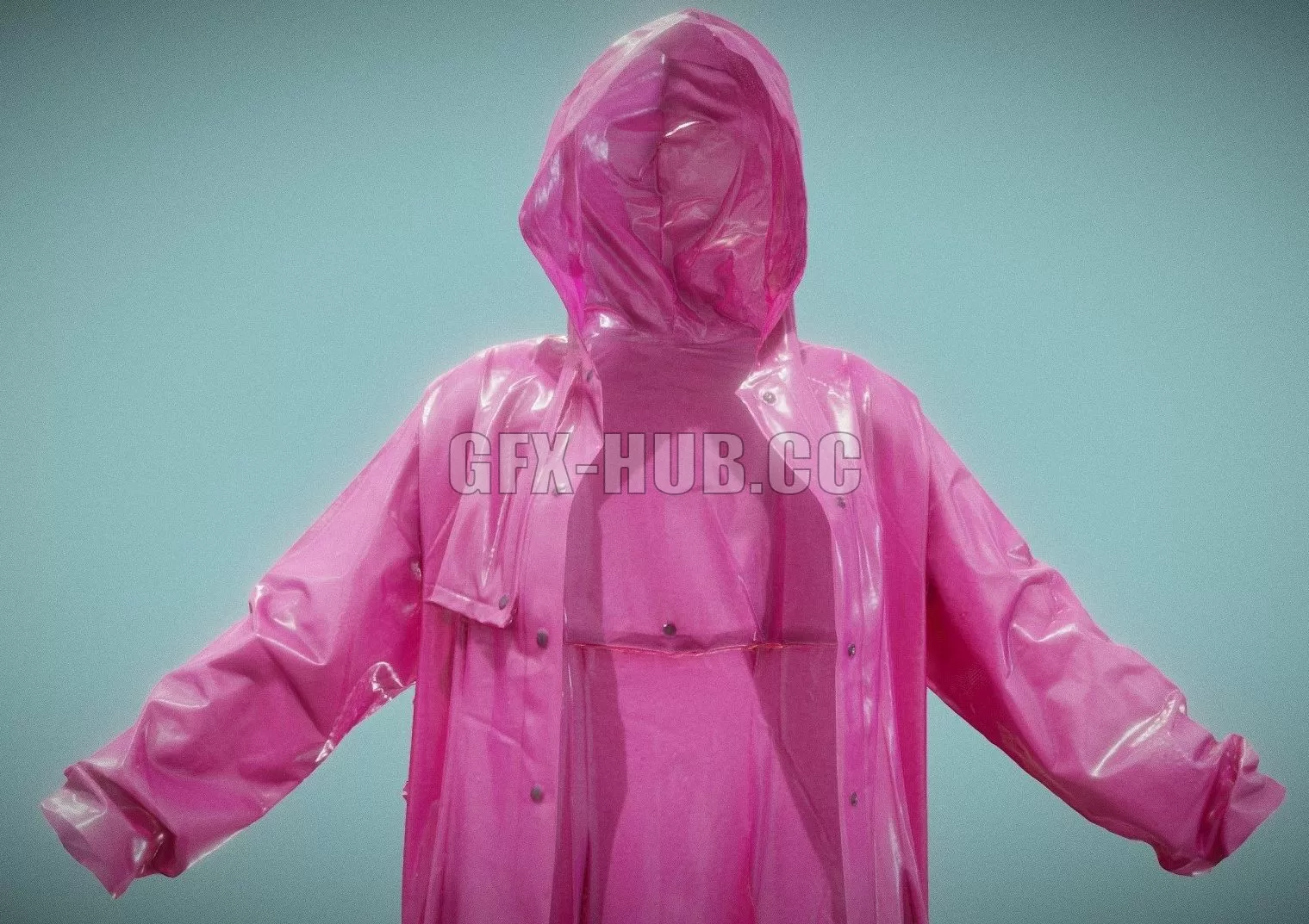 PBR Game 3D Model – Raincoat 8