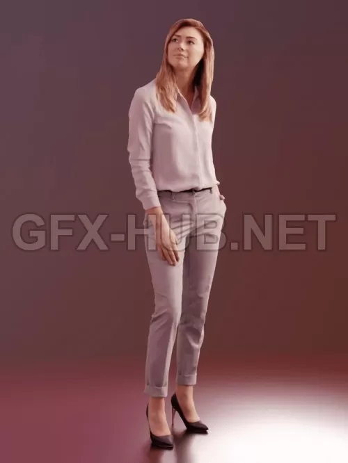 PBR Game 3D Model – Ramona 01 Scanned