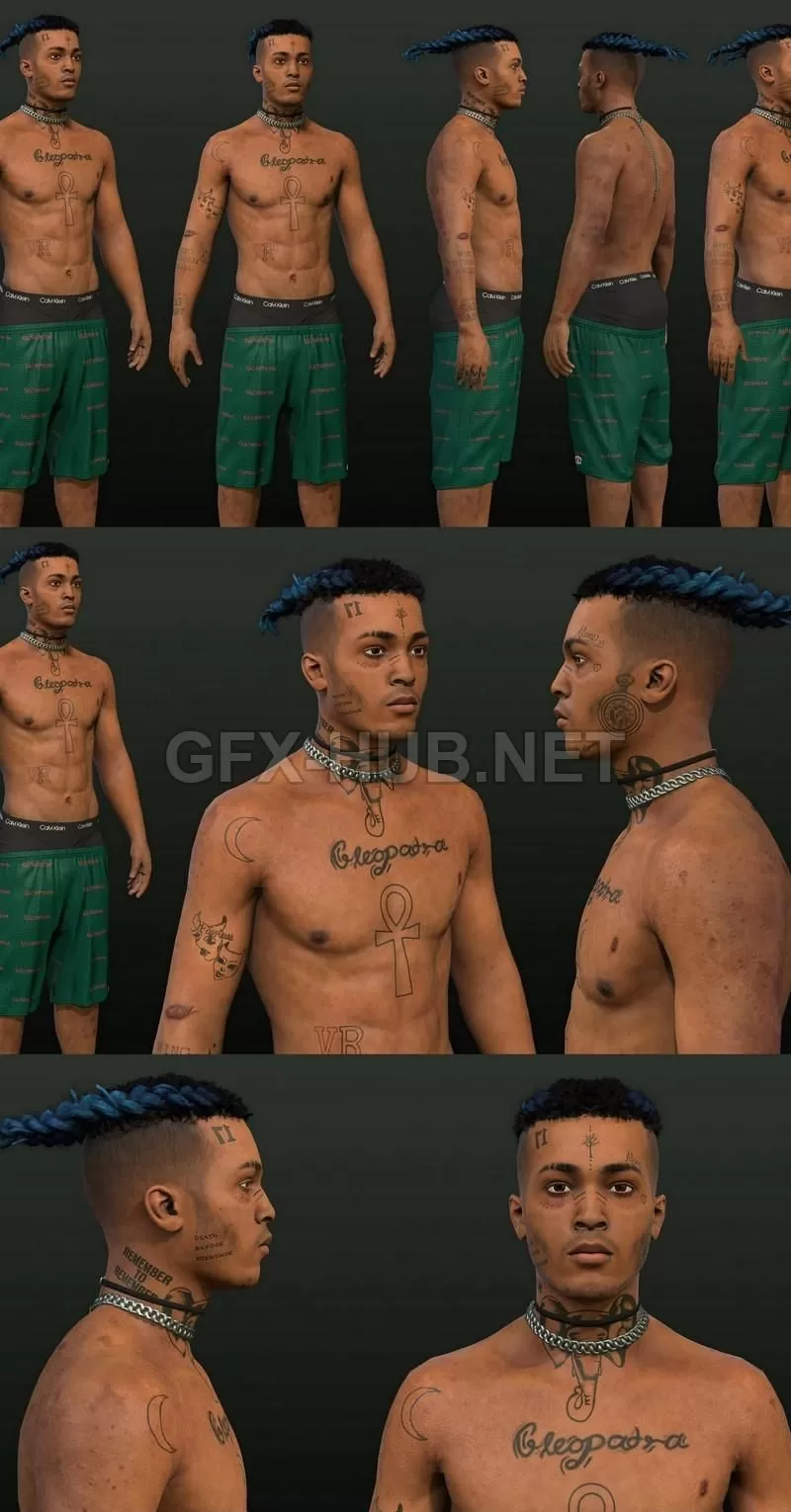 PBR Game 3D Model – Rapper XXXTentacion