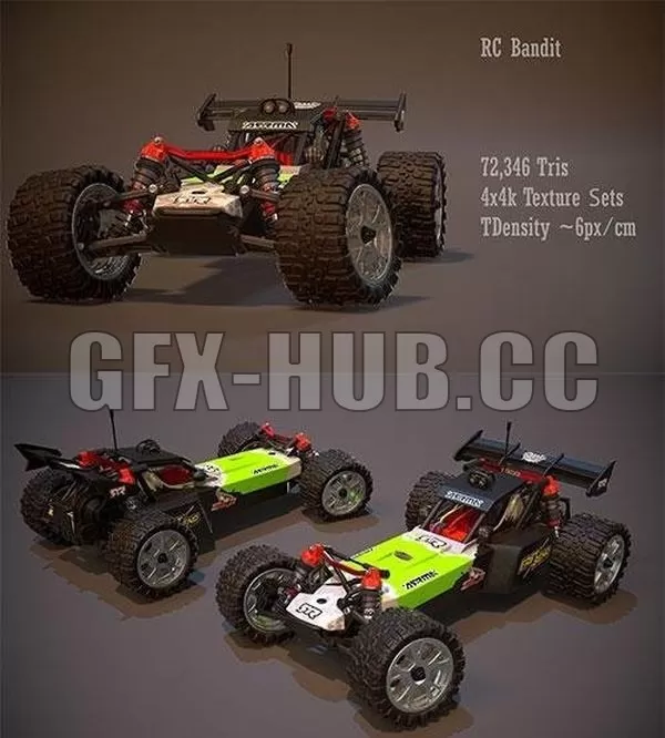PBR Game 3D Model – RC Bandit