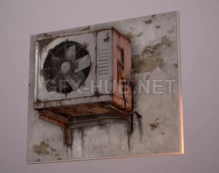 PBR Game 3D Model – Realistic AC unit