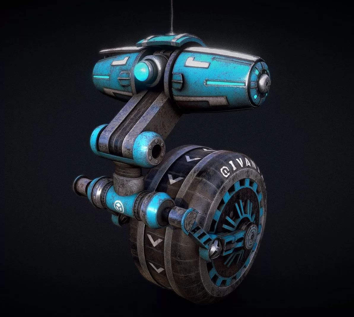 PBR Game 3D Model – Riding Robot