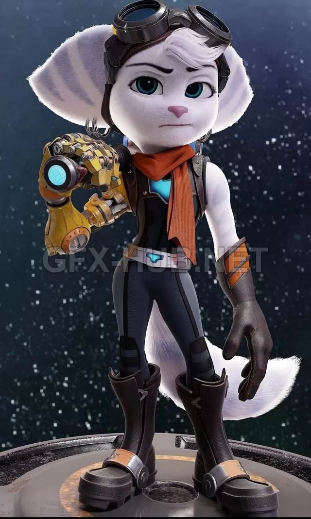 PBR Game 3D Model – Rivet from Ratchet and Clank Rift Apart