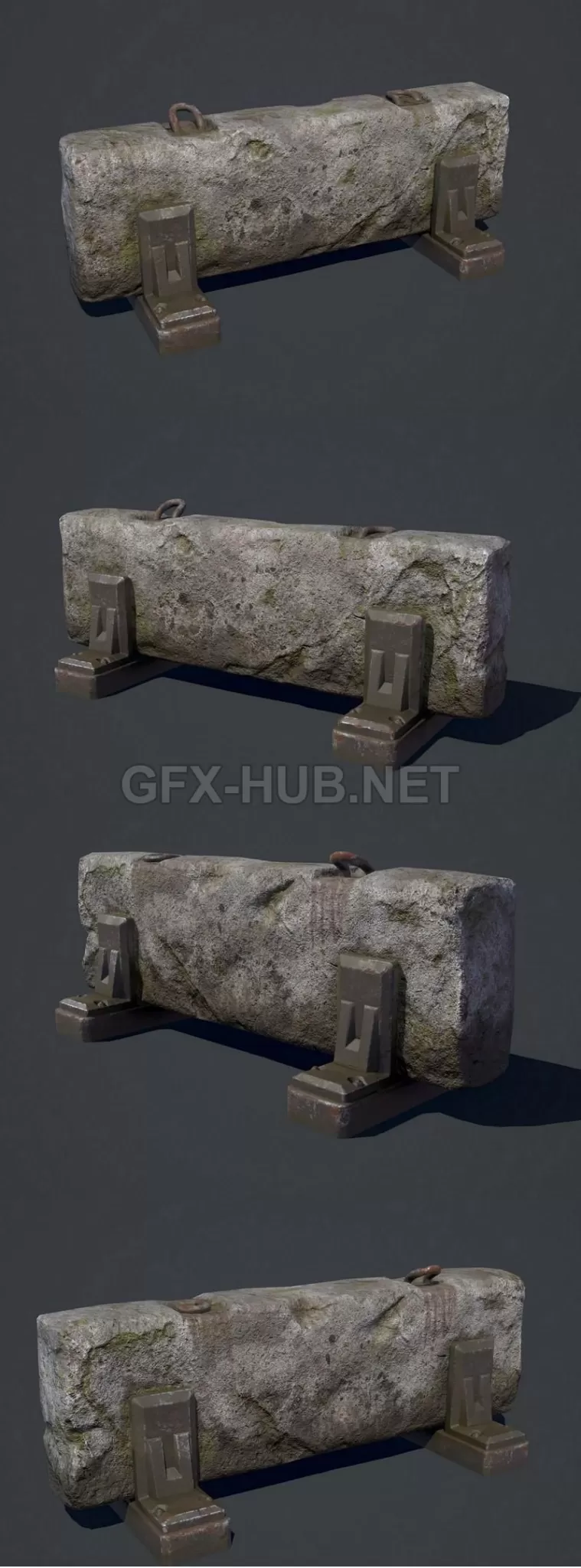 PBR Game 3D Model – Road block