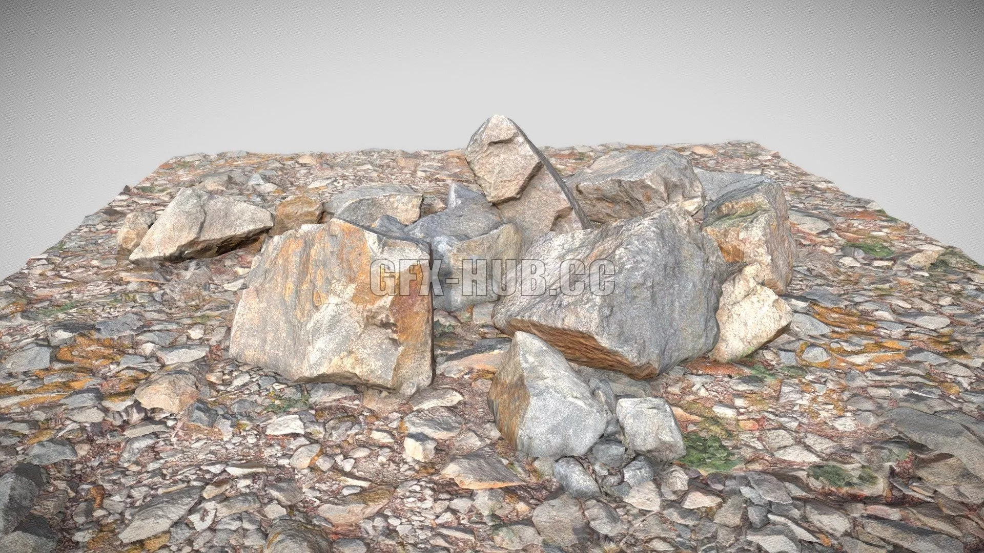 PBR Game 3D Model – Rock Scans