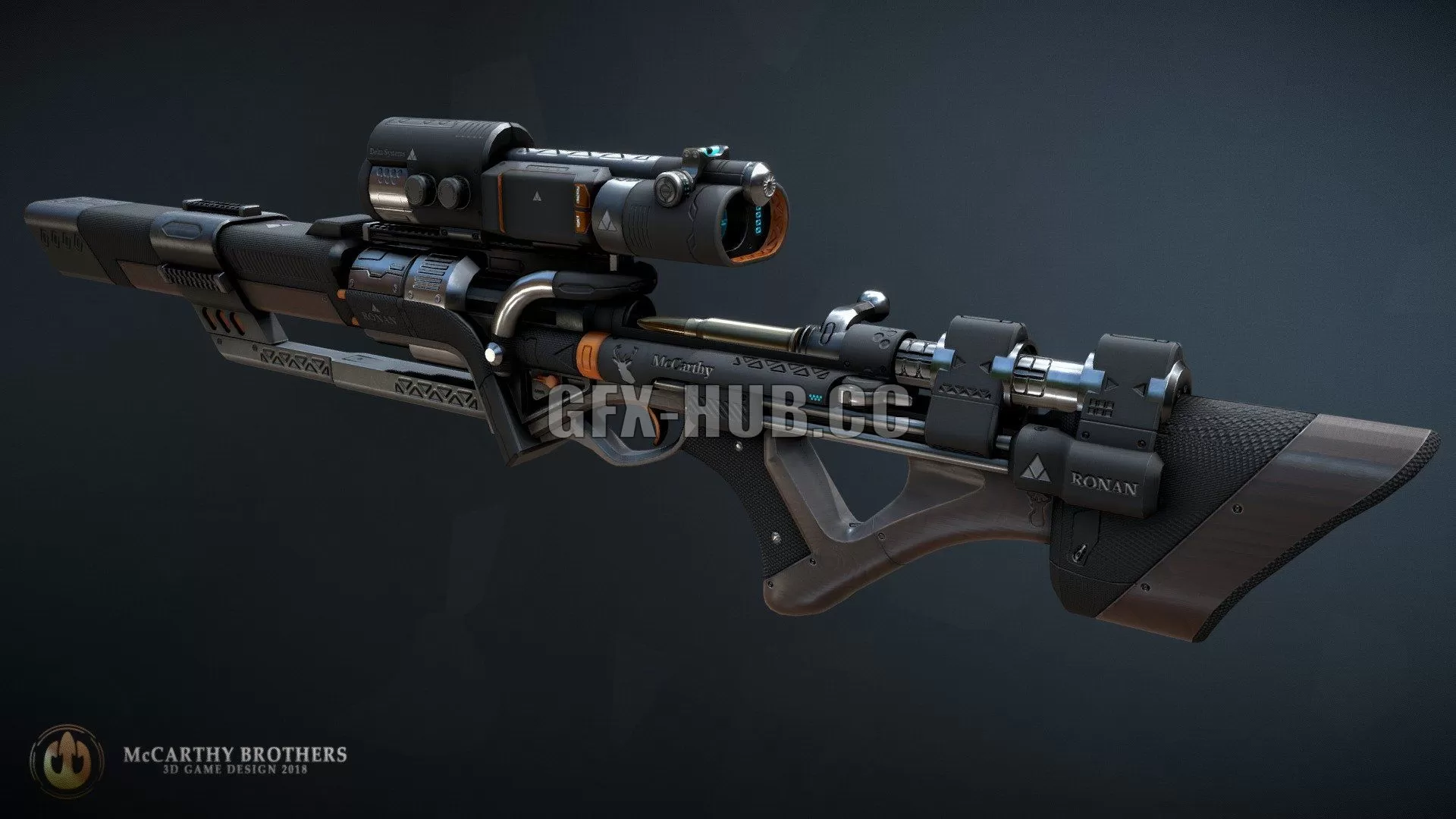 PBR Game 3D Model – Ronan Rifle