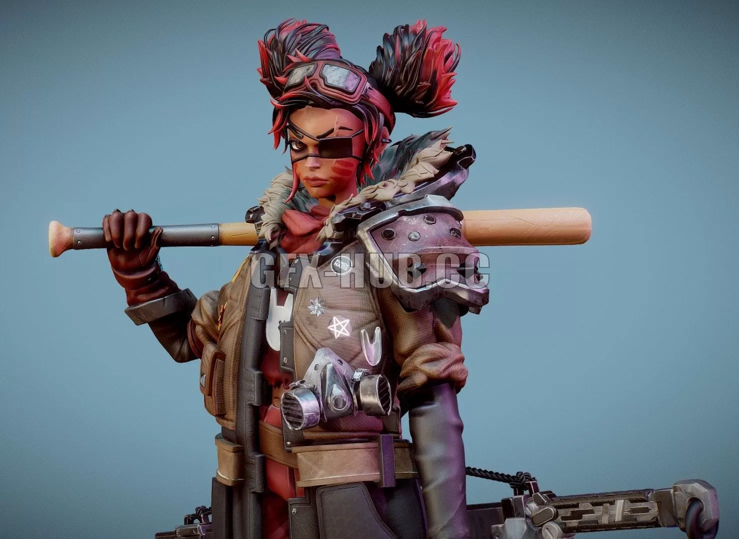 PBR Game 3D Model – Rose, Revolutionary Leader Sculpt