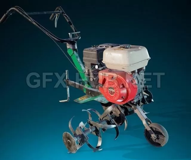 PBR Game 3D Model – Rotavator