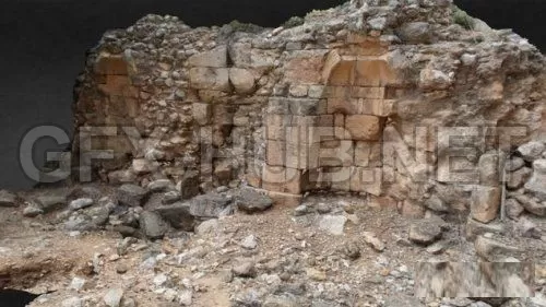 PBR Game 3D Model – Ruined Temple