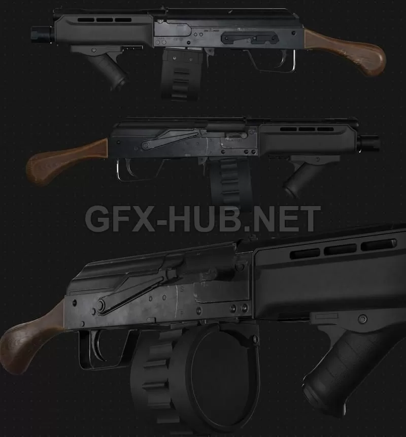PBR Game 3D Model – Saiga-12
