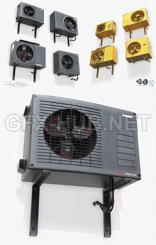 PBR Game 3D Model – Sci-fi Airconditiong PBR