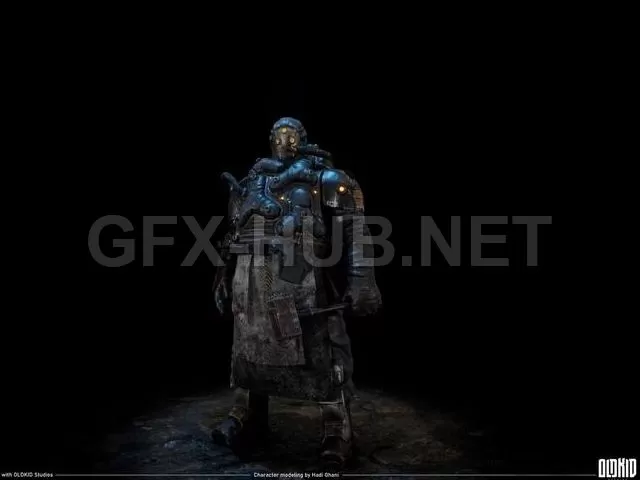 PBR Game 3D Model – Scifi Cultist