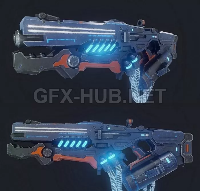 PBR Game 3D Model – Sci-Fi Energy Rifle