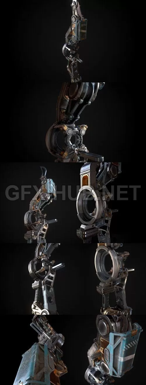 PBR Game 3D Model – Sci-fi Fantasy Bow