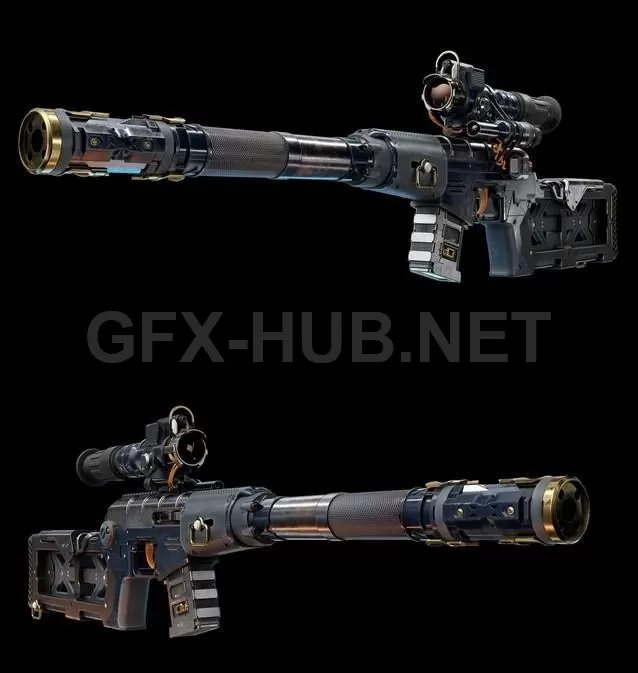 PBR Game 3D Model – Sci-fi VSS