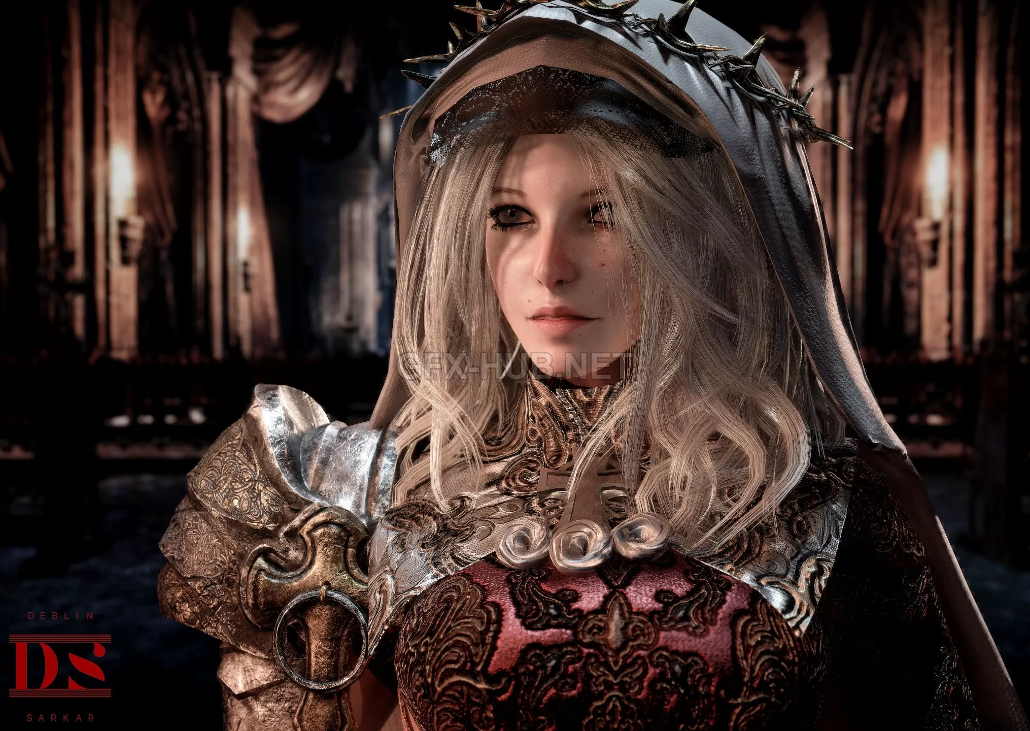 PBR Game 3D Model – Seraphina – Battle Nun