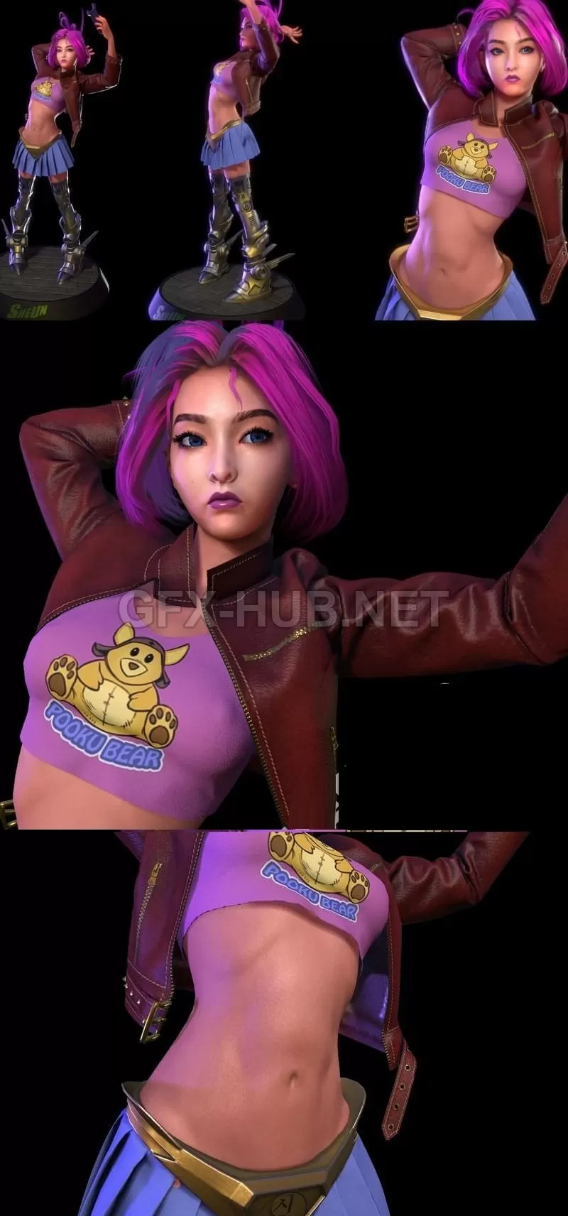 PBR Game 3D Model – SheUn