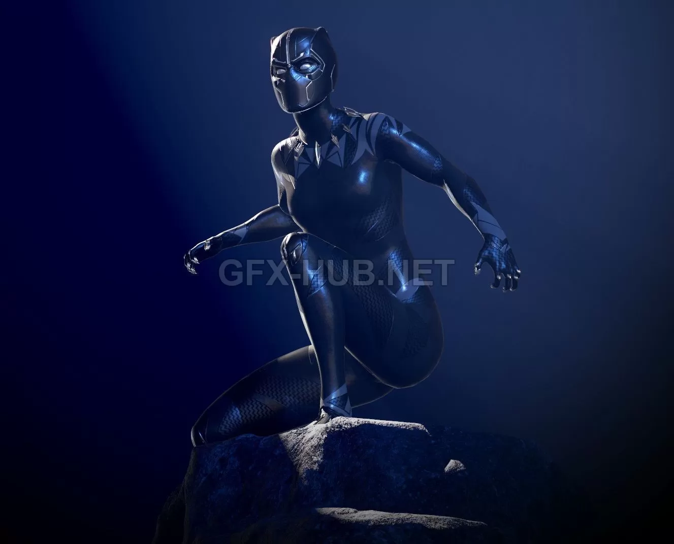 PBR Game 3D Model – Shuri The Black Panther