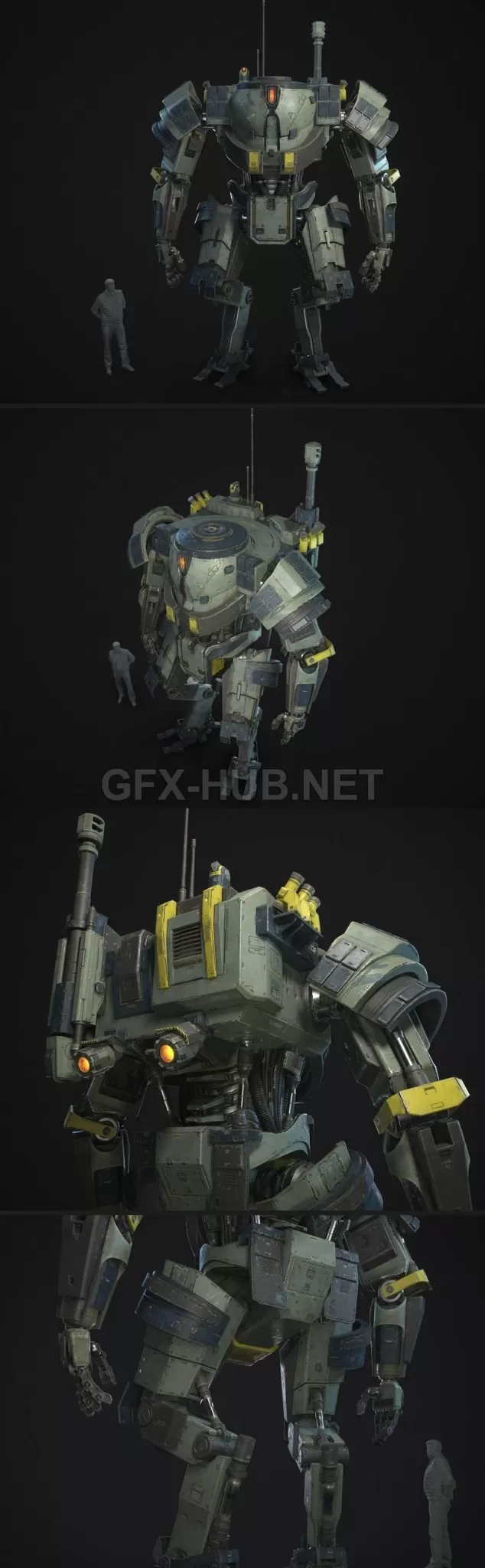 PBR Game 3D Model – Siege BOT