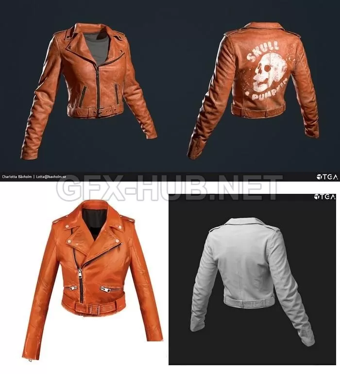 PBR Game 3D Model – Skull Pumpkin Jacket