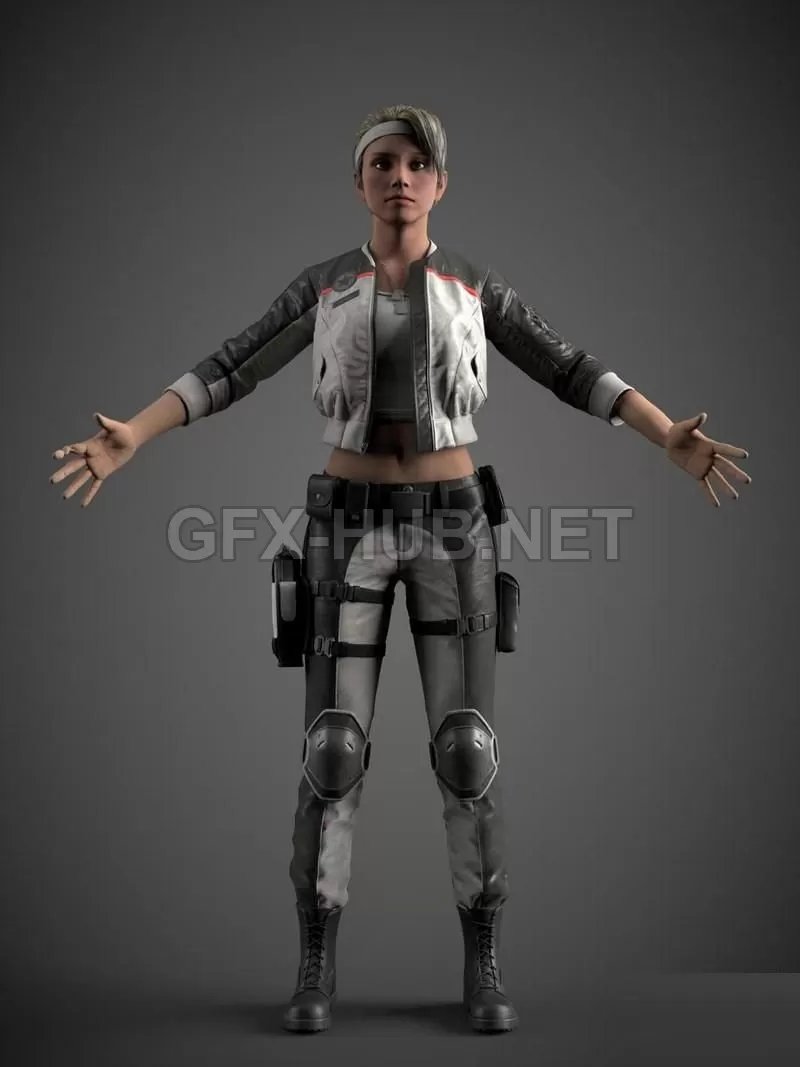 PBR Game 3D Model – Sonya – Mortal Kombat 11