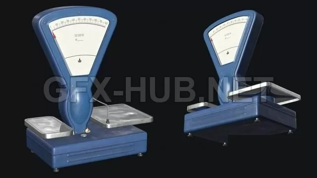 PBR Game 3D Model – Soviet scales