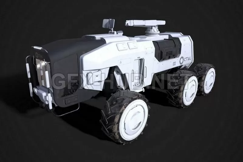 PBR Game 3D Model – Space Rover