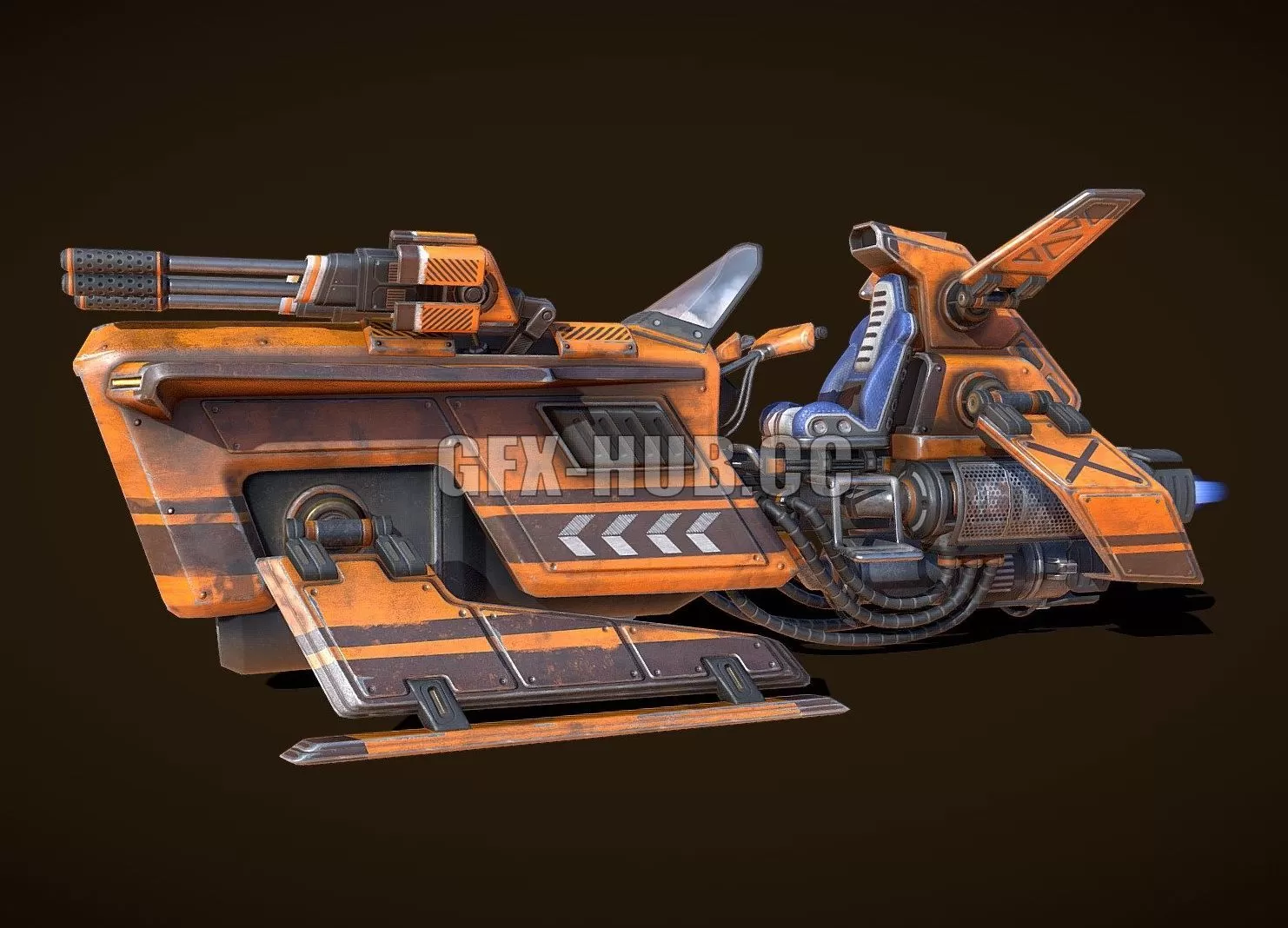 PBR Game 3D Model – Speeder