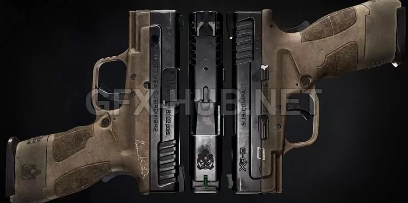 PBR Game 3D Model – Springfield Armory XD Mod