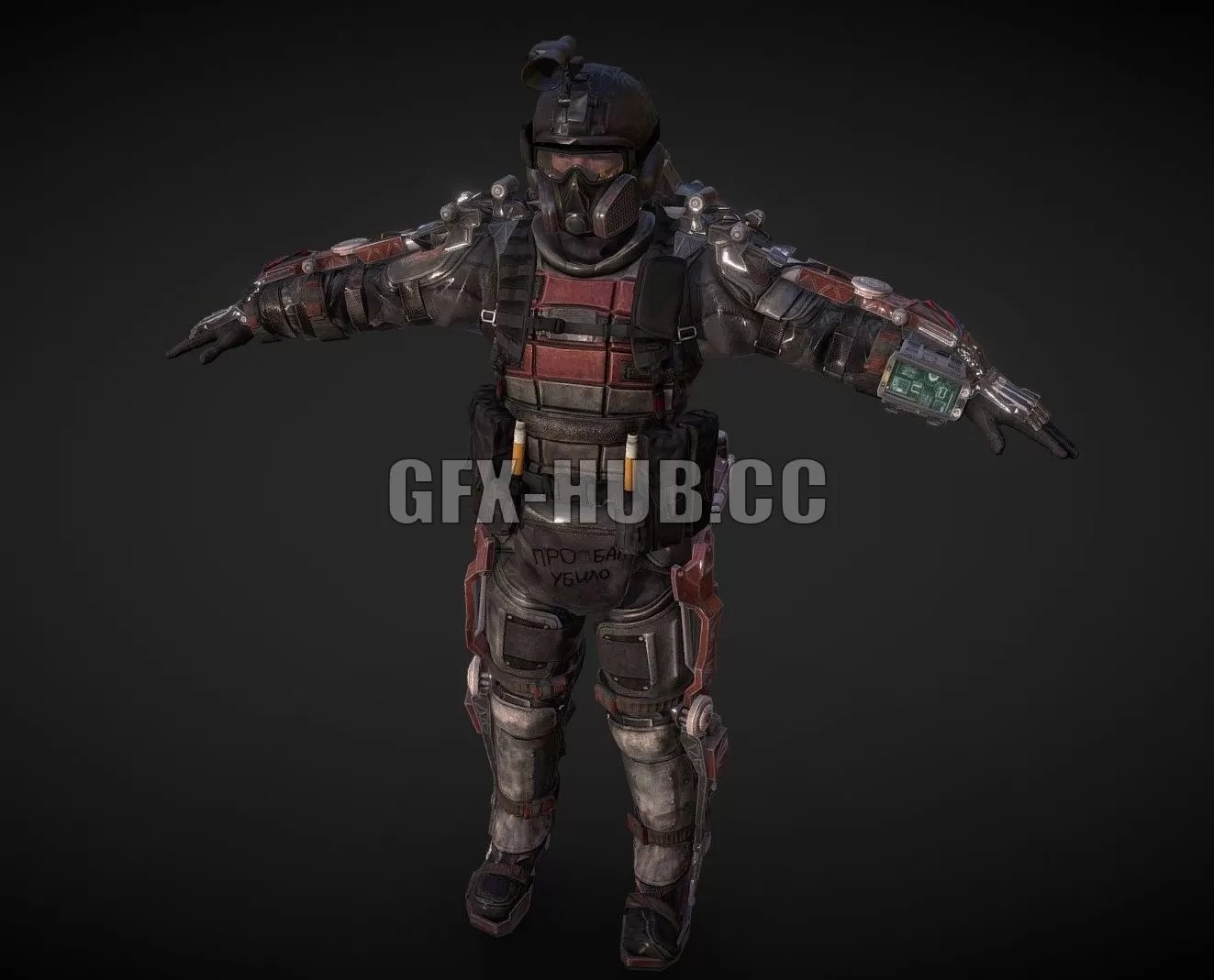 PBR Game 3D Model – Stalker Dolg4a