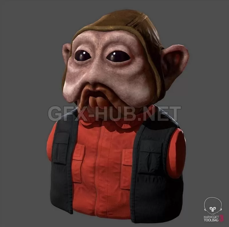 PBR Game 3D Model – StarWars Co-pilot