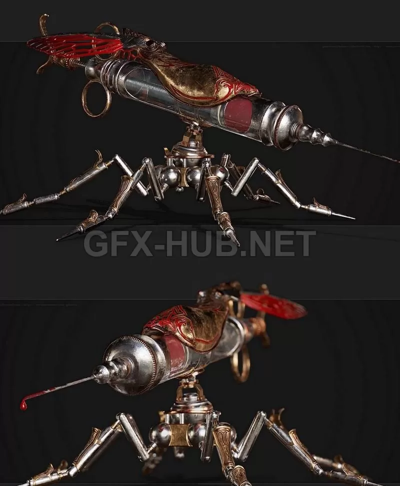 PBR Game 3D Model – Steampunk Blood Machine
