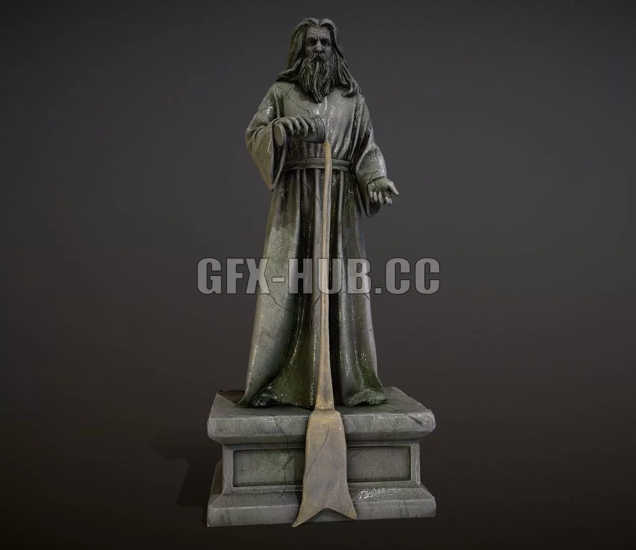 PBR Game 3D Model – Stendarr Statue