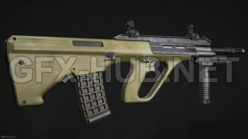 PBR Game 3D Model – Steyr AUG A3