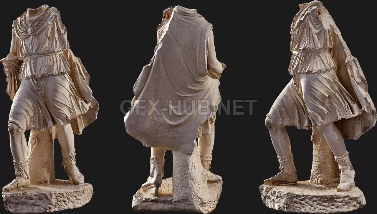 PBR Game 3D Model – Stone Carved Megascan 8k 3D Asset