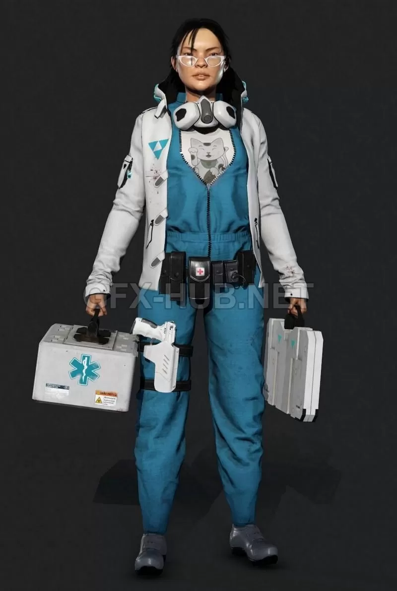 PBR Game 3D Model – Street Medic