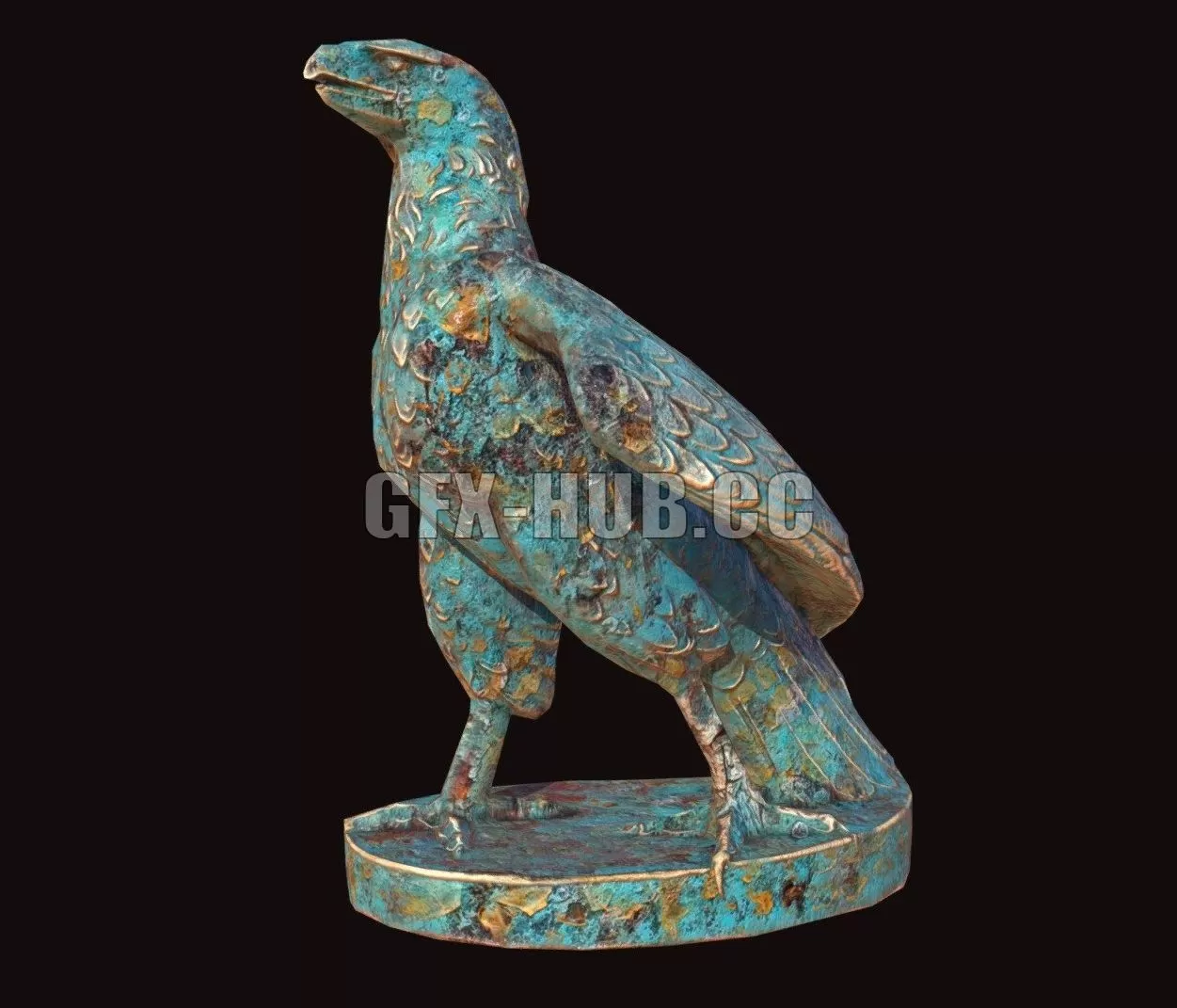 PBR Game 3D Model – Striding Eagle