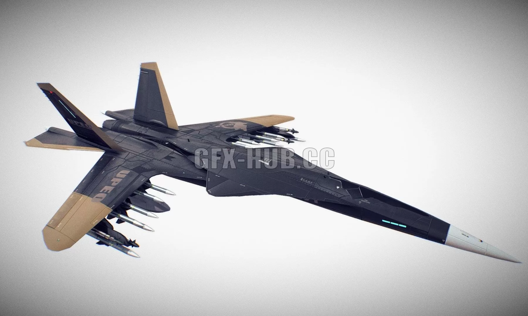 PBR Game 3D Model – Su-43 Berkut II (UPEO)