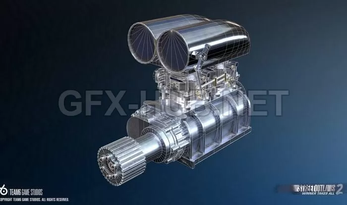 PBR Game 3D Model – Supercharger