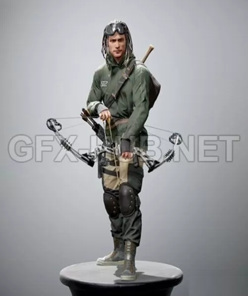 PBR Game 3D Model – Survivor Man