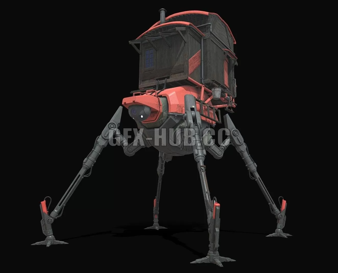 PBR Game 3D Model – SwampStrider