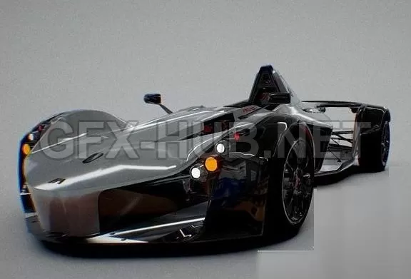 PBR Game 3D Model – Syberpunk Car