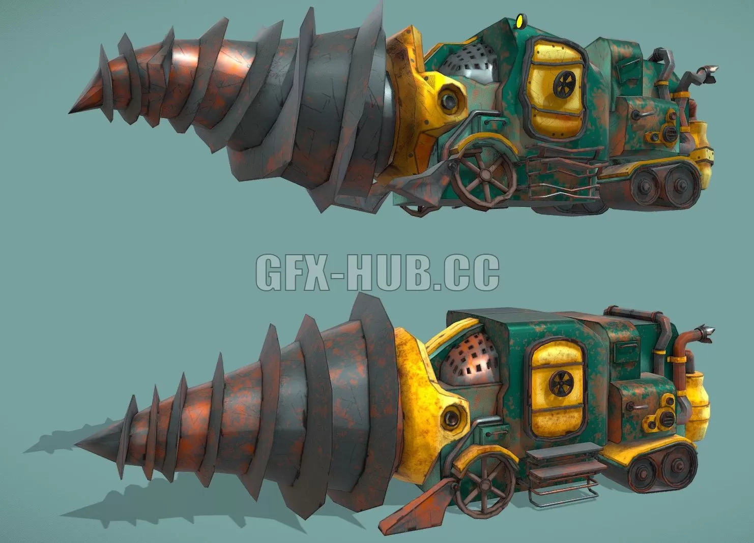 PBR Game 3D Model – Tanks of Doom