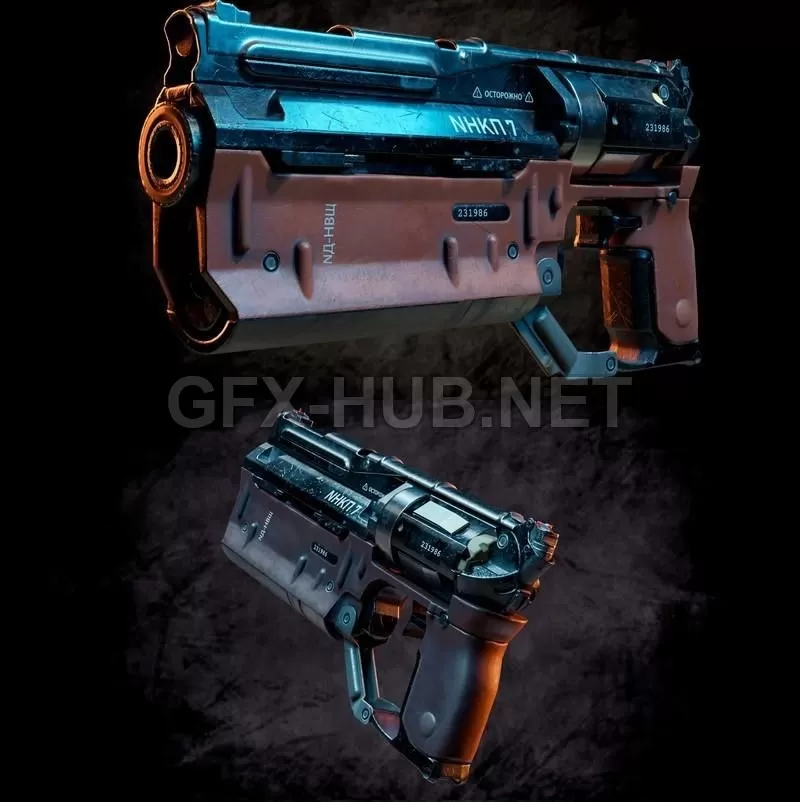 PBR Game 3D Model – Techtronika RT-46 Burya