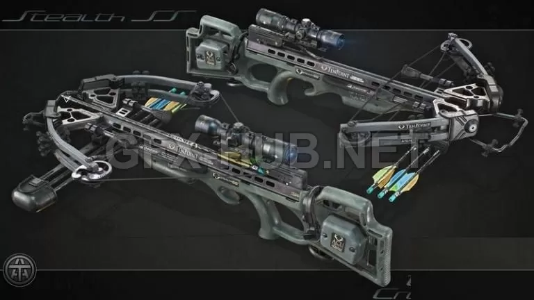 PBR Game 3D Model – Tenpoint Stealth SS Crossbow PBR
