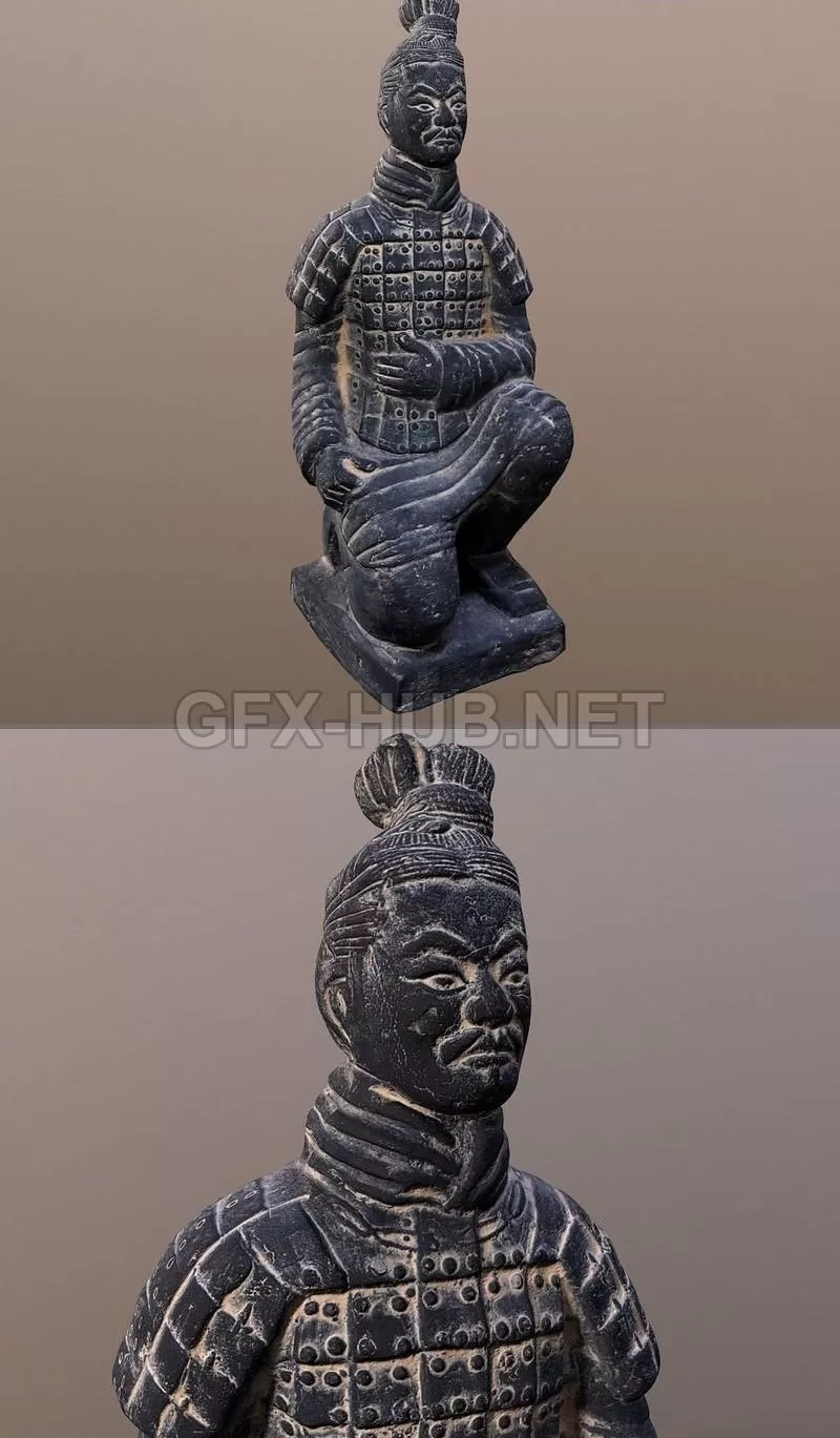 PBR Game 3D Model – Terracotta Warrior