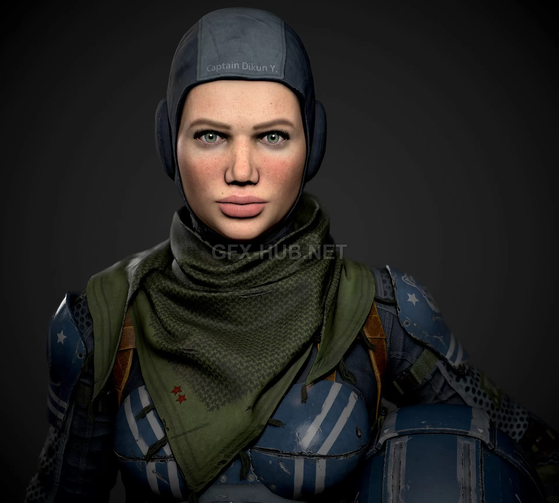 PBR Game 3D Model – TF Capt Yuliya Dikun